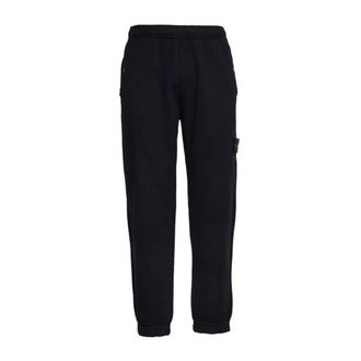 Stone Island Cotton Jersey Trainingsbroeken - Heren - Sweatpants - Blauw - S - Katoen - Broeken