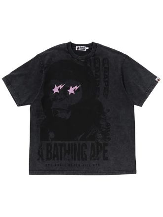 A Bathing Ape logo-print T-shirt - Black