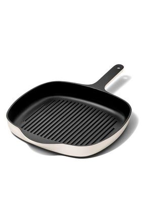 Caraway 10.5-Inch Enameled Cast Iron Grill Pan in Cream at Nordstrom