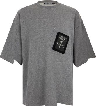 Dolce & Gabbana Grey Crew Neck T-Shirt