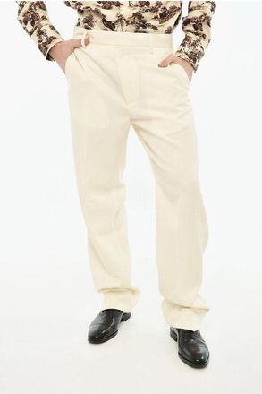 Dsquared2 Pantaloni in Misto Lana Vergine con Abbottonatura Nascosta taglia 52