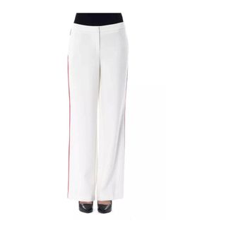 Byblos Broeken, Dames, Wit, S, Polyester, Wijde Broek