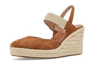 Cole Haan Cloudfeel Kenna Espadrille Wedge High Womens Heels British Tan Suede/Elastic : 10.5 B - Medium, Leather