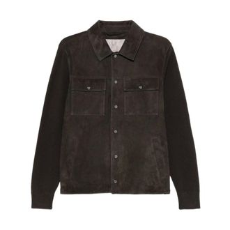 Herno Heren, Jassen, Bruin, Maat: L Suède