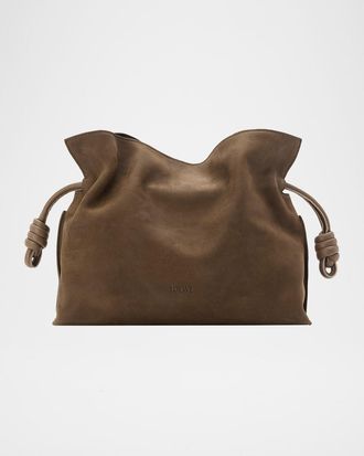 Loewe Flamenco Clutch Bag in Nubuck Leather