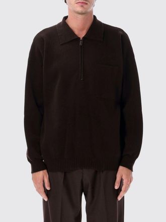 Roberto Collina Polo in maglia di lana merino a maniche lunghe con zip