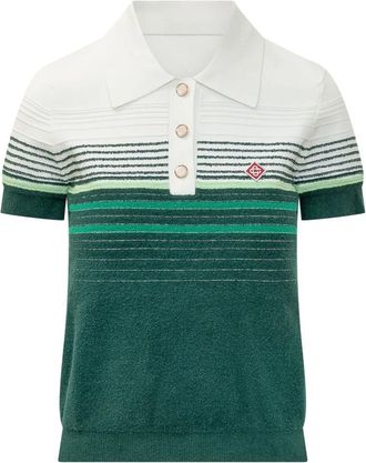 Casablanca Polo Shirt met strepen - Dames - Polos - Veelkleurig - L - Tops