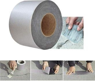 OEM Rotolo Di Nastro Adesivo In Gomma Butilica Impermeabile Con Foglio Di Alluminio, Per Riparare E Rinforzare Crepe (5 Cm X 5 M)