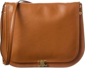 Celine Celine Logo Leather Shoulder Bag