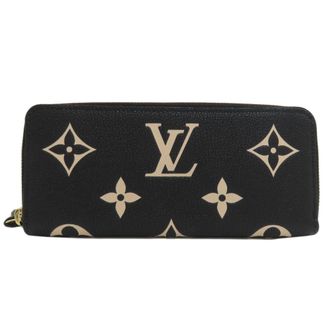 Louis Vuitton Beige Black Long Wallet (Bi-Fold) (Pre-Owned)