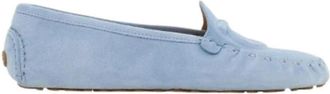 Ferragamo Flat Schoenen - Dames - Loafers - Blauw - 39 1/2 EU - Denim - Schoenen