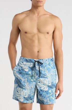 Quiksilver Tropic Volley Swim Shorts in Blue Shadow at Nordstrom Rack, Size X-Large