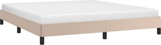 vidaXL Vidaxl - Estructura Cama Sin Colch&oacute;n Cuero Sint&eacute;tico Capuchino 180x200cm