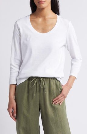 Tommy Bahama Ashby Isles Scoop Neck Cotton T-Shirt in White at Nordstrom, Size X-Small
