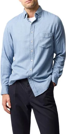 Rodd & Gunn Barrhill Sports Fit Button-Down Shirt in Chambray at Nordstrom, Size Xxx-Large