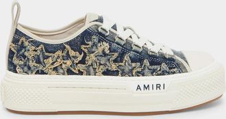 Amiri Court Denim Low-Top Sneakers