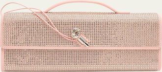 Bottega Veneta Andiamo Crystal Leather Clutch Bag