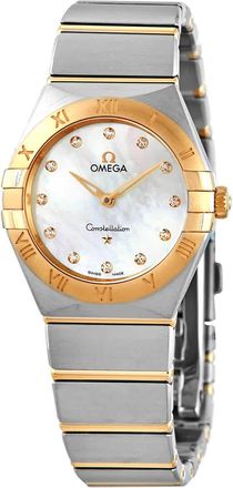 Omega Constellation Manhattan Quartz Diamond White Mother of Pearl Dial Ladies Watch 131.20.28.60.55.002