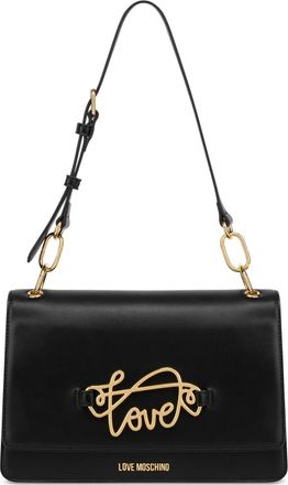 Love Moschino Borsa a spalla con placca logo - Nero