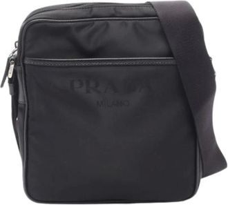 Prada Pre-owned Cross Body Bags, male, Black, Size: ONE SIZE Pre-owned Vintage Cross Body Bag