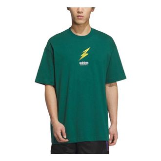 adidas Basketball Graphic T-shirt Asia Sizing Green JC6789