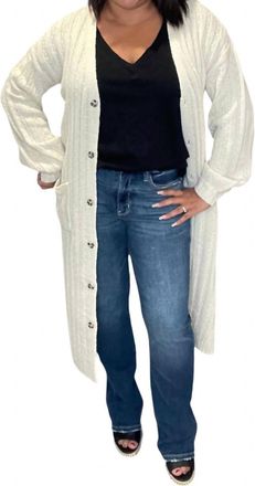 Saltwater Luxe Button Up Sweater Cardigan In Vanilla