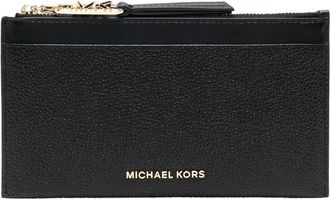 Michael Michael Kors logo-plaque leather wallet - women - Calf Leather - One Size - Black