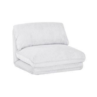 Sweeek Sill&oacute;n cama de pana gruesa, 1 plaza, blanco roto
