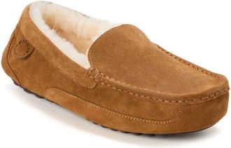 Dearfoams Fireside Melbourne Genuine Shearling Moccasin Slipper in Chestnut at Nordstrom, Size 10