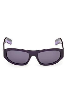 adidas Oval Sunglasses in Shiny Violet/Violet at Nordstrom Rack