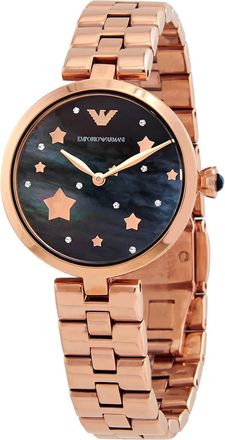 Emporio Armani Quartz Black Dial Ladies Watch AR11197