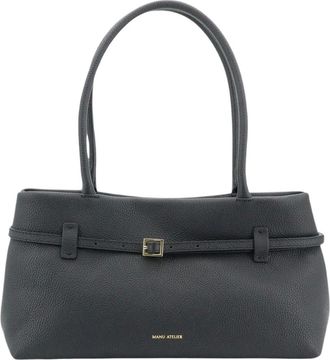 Manu Atelier Tassen, Dames, Zwart, ONE Size, Leer, Le Cambon East West