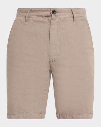 AG - Adriano Goldschmied Men & apos;s Wanderer Slim-Fit Linen Cotton Shorts