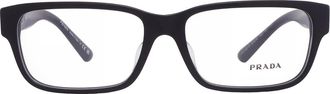 Prada Demo Rectangular Mens Eyeglasses PR 18ZVF 1BO1O1 57
