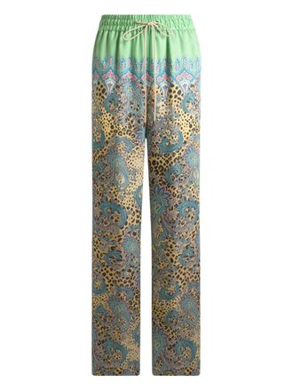 Etro animal paisley-print trousers - Bruin