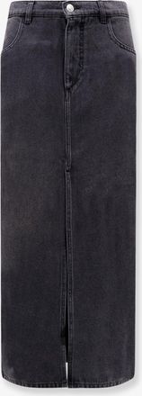Isabel Marant Gonna Faharia in black denim - ISABEL MARANT - gender_Woman