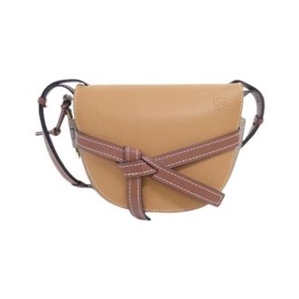 Loewe Pre-owned Gate Small Calf Shoulder Bag - Dames - Vintage Schoudertas - Bruin - ONE Size - Leer - Vintage