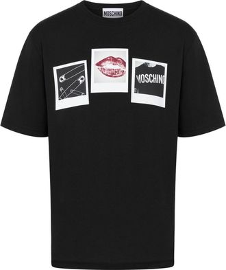 Moschino graphic-print cotton t-shirt - men - Cotton - S - Black