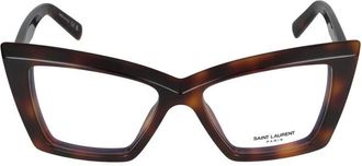Saint Laurent Havana Transpa Bril SL 657 OPT - Dames - Brillen - Bruin - 54 MM - Accessoires
