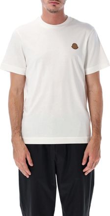 Moncler White Logo Crew Neck T-Shirt