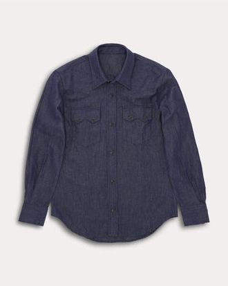 Fortela Smith Japanese chambray shirt in Indigo at Nordstrom, Size Xx-Large Eu
