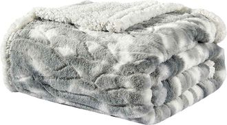 Luxury Home Ultra-Soft Alaska Sherpa Throw Blanket