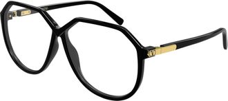 Valentino Gold Vg0026s Oversized Geometric Sunglasses