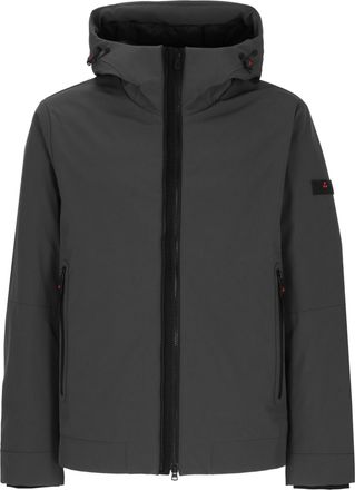 Peuterey Black Loge Hooded Padded Jacket