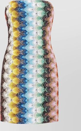 Missoni strapless mini dress textured fabric design