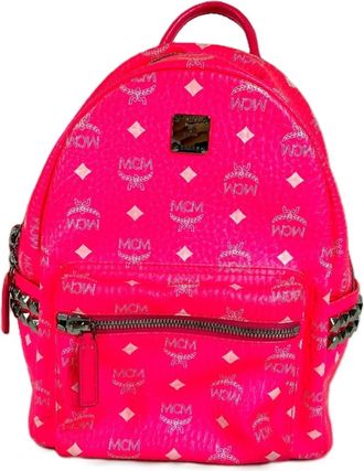 MCM Mcm Pink Leather Backpack (Pre-Owned)