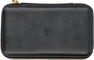 By Malene Birger Aya Embossed Monogram Structured Leather Beauty Pouch