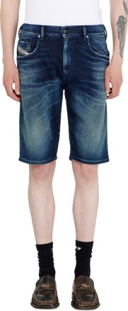 Diesel Chino shorts in shaded JoggJeans - Denim short pants - Man - Blue