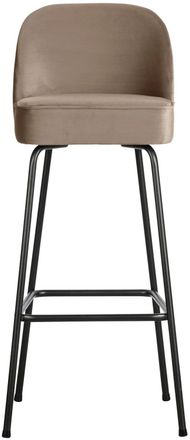 De Eekhoorn Design Barstuhl Vogue, Samt Khaki/Beige, Sitzhöhe 80 cm