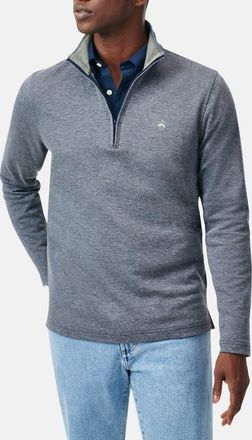 Brooks Brothers Heathered Piqu&eacute; Half Zip Pullover in Navy at Nordstrom, Size Xx-Large